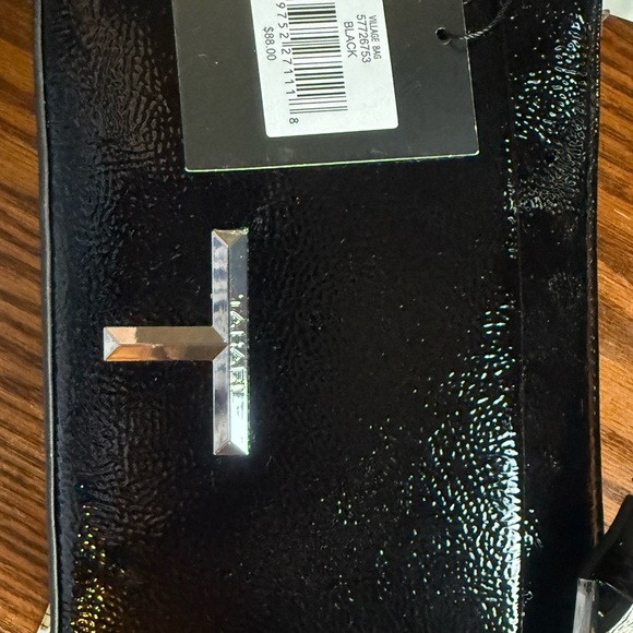 NWT- Tahari Glossy Black Crossbody Bag - Picture 9 of 10